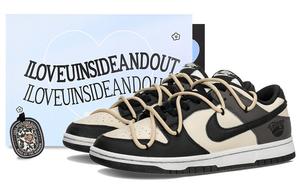Кроссовки Nike Dunk Skateboard Shoes Men Low-Top Black/Beige Brown
