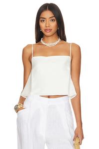 Майка onia Air Linen Square Neck, белый