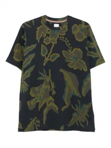 Футболка с принтом цветов и птиц Paul Smith, синий