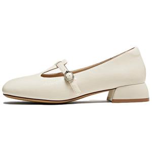 Туфли Мэри Джейн на массивном каблуке для женщин BASTO, Silver