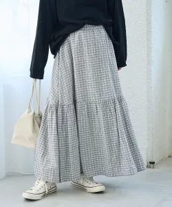 Многоярусная юбка из льна и вискозы Coen, цвет Other 2