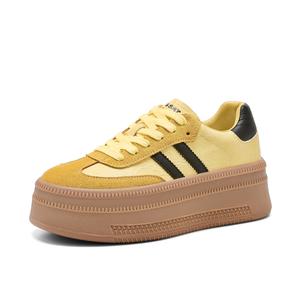 ST&SAT Женские низкие скейтерские кеды желтые, цвет Yellow