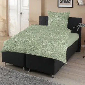Постельное белье Dream Sleep Satin Luana Green 135x200 см + 80x80 см Traumschlaf