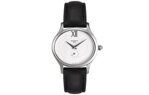 Точные кварцевые часы с хронографом для женщин TISSOT, белый циферблат 31.4*28 мм, корпус из нержавеющей стали, кожаный ремешок