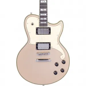 Электрогитара D'Angelico Deluxe Series Atlantic с цельным корпусом, звукоснимателями Seymour Duncan Humbucker из США и стопбаром, Desert Gold
