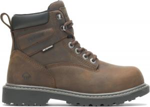 Женские ботинки WOLVERINE с низким подъемом, стальным носком и водонепроницаемостью, 15 см, темно-коричневый