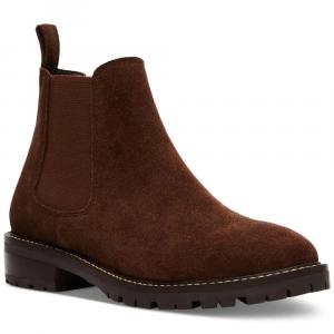 Женские ботинки Steve Madden Leopold из коричневой замши с круглым носком, модель Chelsea LION186
