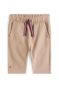Детские хлопковые штанишки Tommy Hilfiger, бежевый