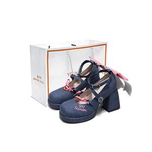 Yang Nianhua Мэри Джейн на массивном каблуке 5 см женские — синяя коробка, цвет Blue Box