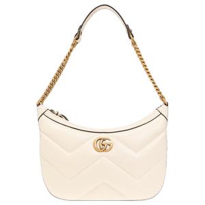 Сумка GG Marmont с V-образной стежкой из кожи, белая женская сумка через плечо GUCCI