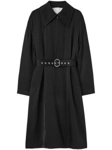 Jil Sander тренчкот с поясом, черный