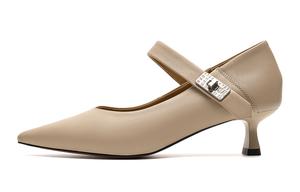 Туфли Мэри Джейн на тонком каблуке, женские, серые EBLAN, Gray