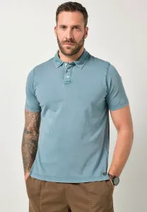 Рубашка поло большого размера в винтажном стиле с полурукавами Jp1880, Denim Blue