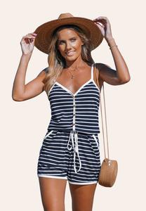 Комбинезон STRIPED Cupshe, черный