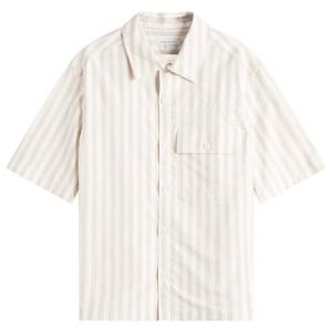 Рубашка с короткими рукавами и надписью от Maison kitsune Maison Kitsuné, цвет cork stripe