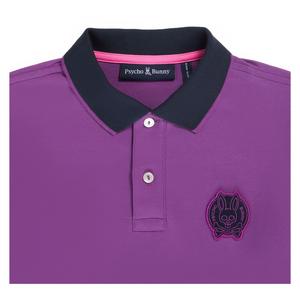 Фиолетовая футболка-поло с логотипом Psycho Bunny, фиолетовый