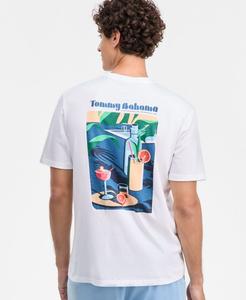 Мужская хлопковая футболка с графическим принтом Swim-Up Sips Tommy Bahama, White