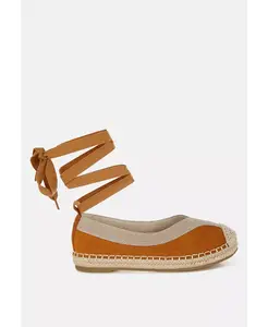 Ялва Эспадрильи на микрофибре со съемными кружевами London Rag, коричневый/бежевый