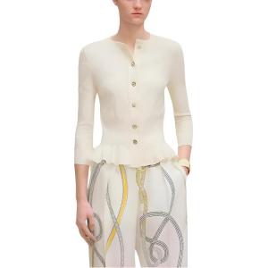 HERMES Свитер женский слоновая кость белый