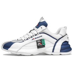 Колумб мужские бело-голубые низкие кеды KOLUMB