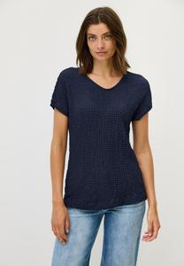 Футболка Cecil STRUKTUR, Blau/Dark Blue