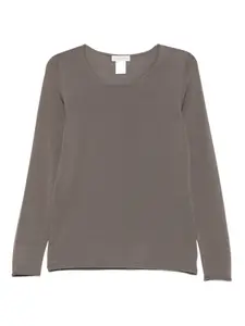 Топ с круглым вырезом Le Tricot Perugia, коричневый