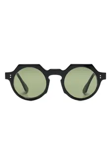Солнцезащитные очки Buzz в круглой оправе Lesca, черный