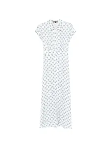 Платье макси с цветочным принтом Maje, белый
