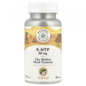 Natural Balance, 5-HTP, 50 мг, 60 вегетарианских капсул