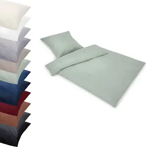 Комплект постельного белья ПРЕМИУМ 155x200-80x80 см из МИКРОФИБРЫ, комплект постельного белья, наволочка, пододеяльник, пододеяльник, цвет: мятно-зеленый Posteli