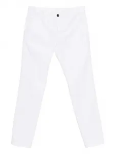 Хлопковые брюки прямого кроя Incotex, белый