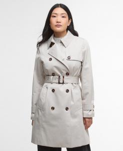 Тренчкот Barbour Short Greta Showerproof, Mist/Hessian Tartan