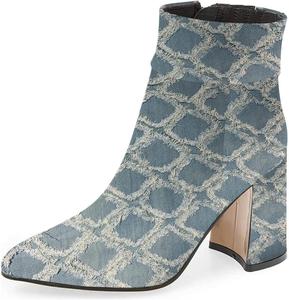 Женские ботильоны FSJ с остроконечным носком на высоком каблуке, глянцевая лакированная кожа, для вечеринок, размеры 4-15 США, Denim