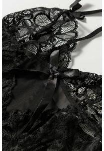 Пижамный комплект SEXY NEGLIGÉ Organza Lingerie, черный