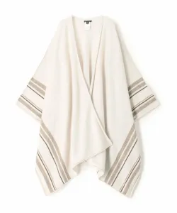 Пончо из переработанного кашемира в полоску ARBC0561