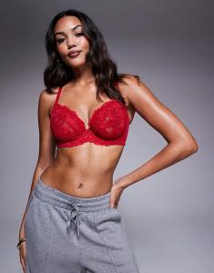 Бюстгальтер Fuller Bust Sexy Lace без подкладок красного цвета - RED Ann Summers