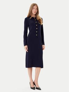 Вязаное платье regular fit Matteucci 100147 Luisa Spagnoli, синий