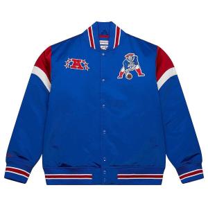 Куртка из тяжелого атласа NFL New England Patriots Mitchell and Ness, синий