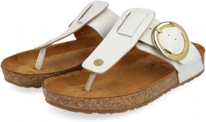 Сандалии HAFLINGER Corinna с круглой пряжкой, резиновой подошвой и стелькой из корка и латекса, унисекс, белый