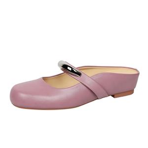 Bamiti Женские противоскользящие тапочки с закрытым носком и резиновой подошвой фиолетовые, цвет Purple