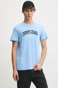 Хлопковая футболка Tommy Jeans, синий