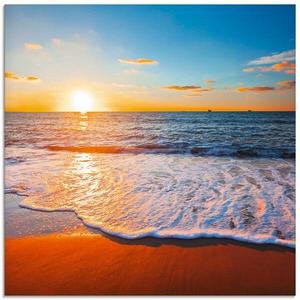 Стеклянная картина Artland Sonnenuntergang und das Meer, 20x20x2 см, синий