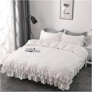 KYTGFH Комплект постельного белья Bianco с рюшами и тюлем Bianco