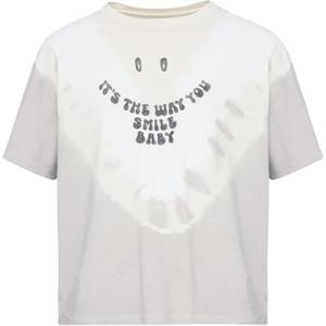 Футболка с принтом MM6 Maison Margiela, серый