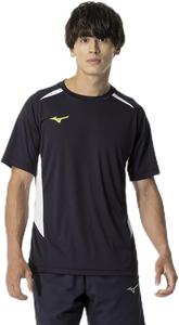 Футболка MIZUNO Solar Cut, короткий рукав, летняя, влагоотводящая, быстросохнущая, теплозащитная, приталенный крой, унисекс, P2MAB046, темно-синий