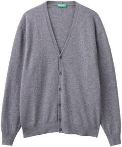 Вязаный кардиган UNITED COLORS OF BENETTON, mottled grey