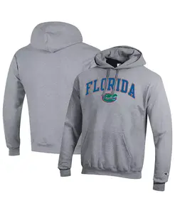 Мужская толстовка с капюшоном из флиса Heather Gray Florida Gators с арочным логотипом Champion