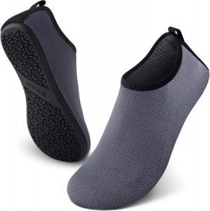Водные тапочки SEEKWAY, быстросохнущие акваноски, обувь для босых ног, легкое надевание, для пляжа, бассейна, плавания, реки, йоги, озера, серфинга, для женщин и мужчин, черные SK001, серый
