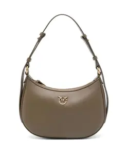 Коричневая сумка через плечо в форме полумесяца Pinko, коричневый