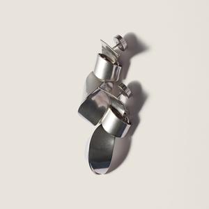 Металлические серьги MIU MIU, серебряный